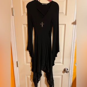 Dark in love dollskill high low midi dress